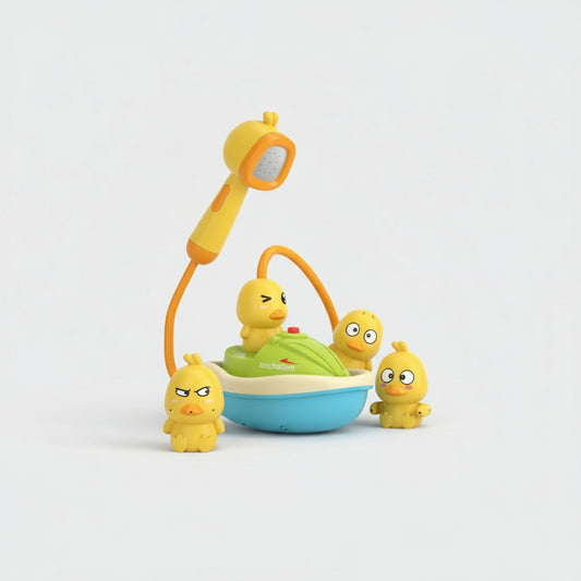 jouet baignoire pour bebe le canard avec petit garçon