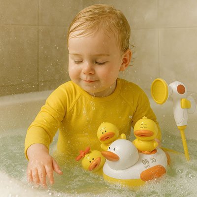 jouet bain  bébé canard eau dans le baingoire