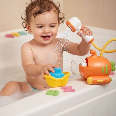 jouet bain bébé douchette sous marin et bebe