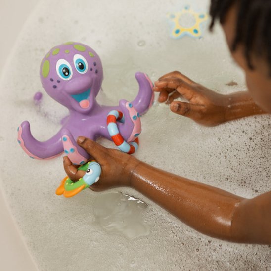 jouet bain bébé pieuvre violette