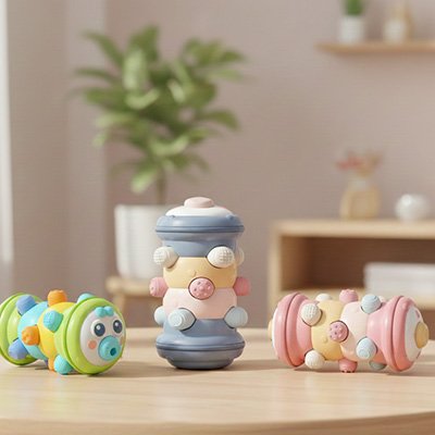 jouet bébé 1 an rouleau sensoriel couleurs