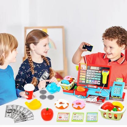 jouet caisse enregistreuse trois enfants jeu magasin