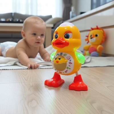 jouet musical bébé canard dansant