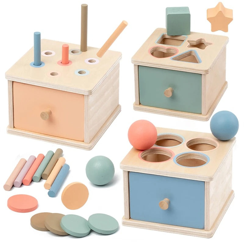 Cube en Bois pour Bébé | Jeu de Tri Montessori