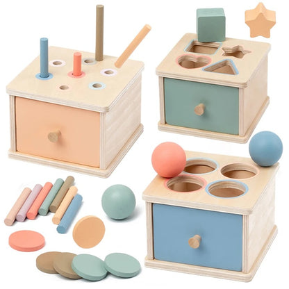 Cube en Bois pour Bébé | Jeu de Tri Montessori