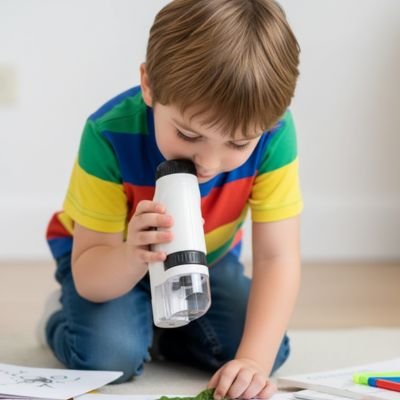 microscope enfant 6 ans blanc utiliser par enfant