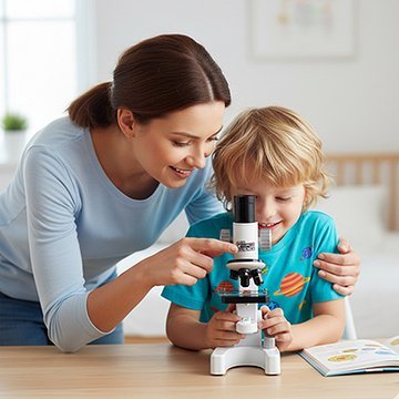 Microscope enfant 8 ans utiliser par maman