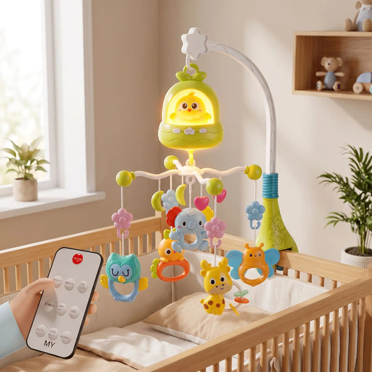 mobile bébé musical et lumineux avec télécommande