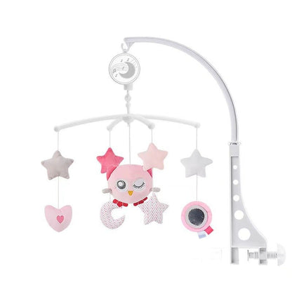 mobile bebe raton hibou rose