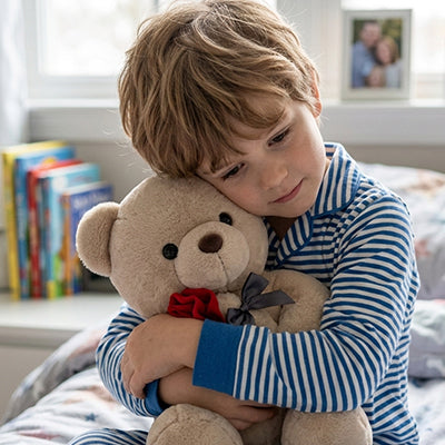 ours en peluche avec petit calin