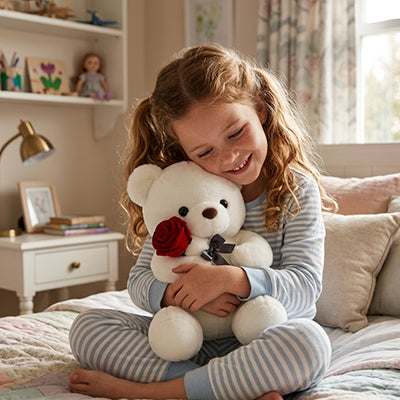 ours en peluche avec petite calin