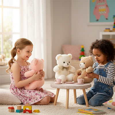 ours en peluche ultra doux frére et soeur