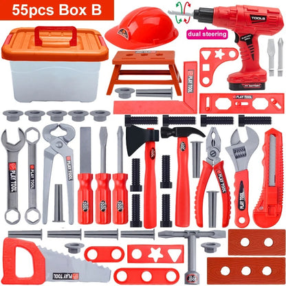 Outils bricolage enfant 55 pièces avec boîte