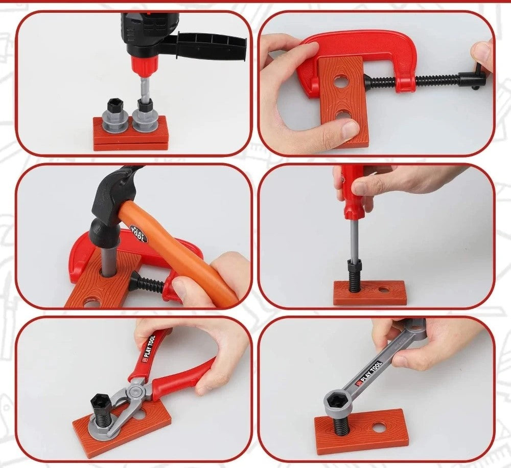 Outils bricolage enfant avec perceuse jouet