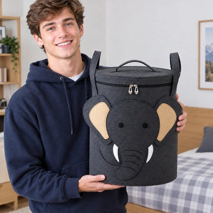 Panier à jouets éléphant 45 × 33 cm