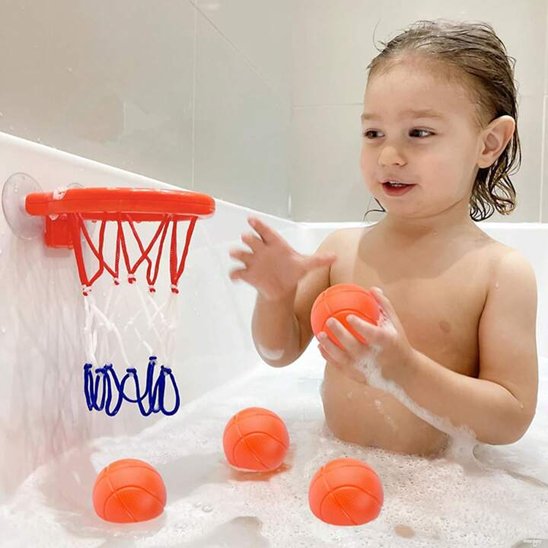 panier de basket bébé enfant joue bain
