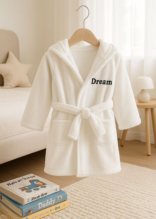 peignoir enfant blanc