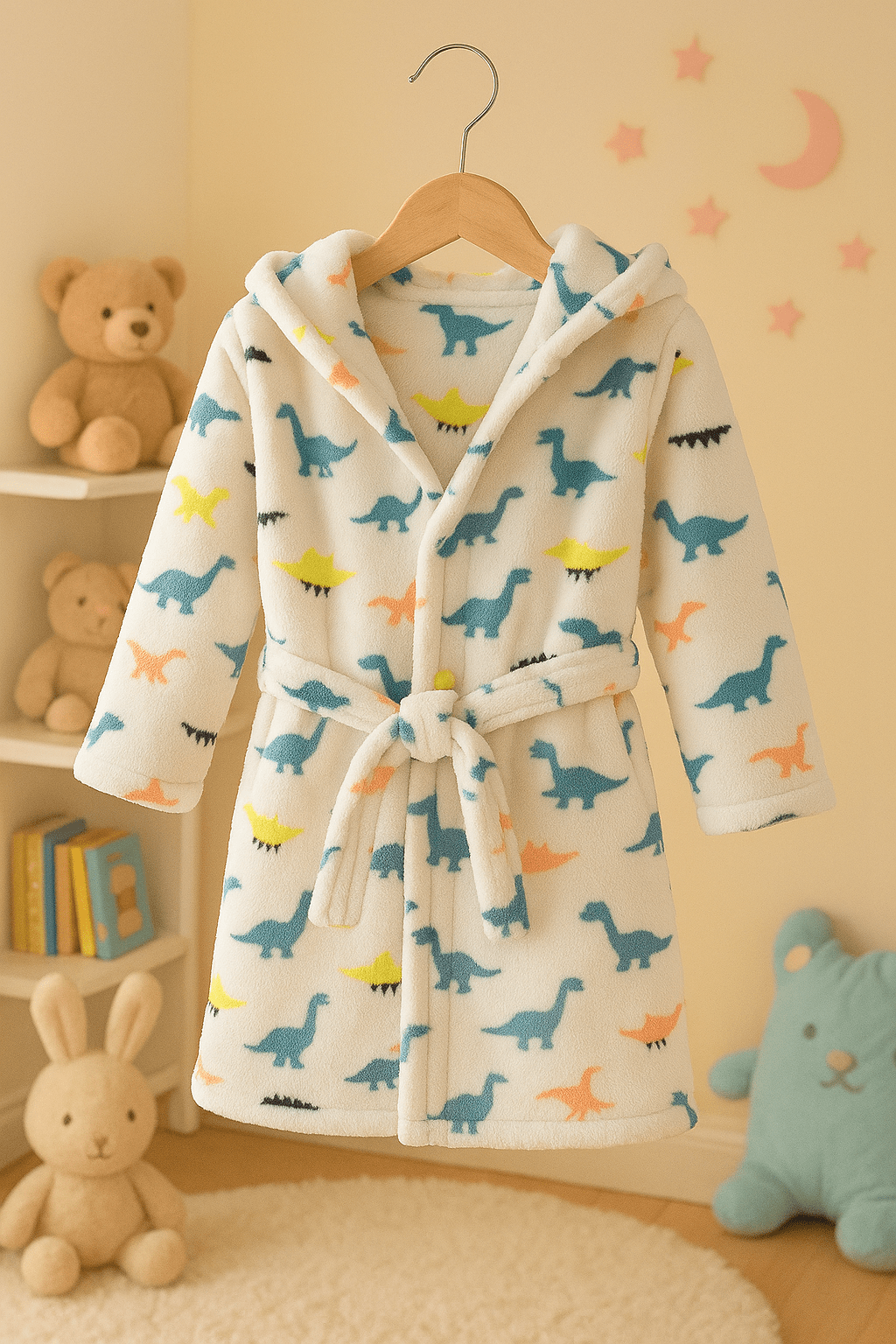 peignoir enfant rêve dinosaure
