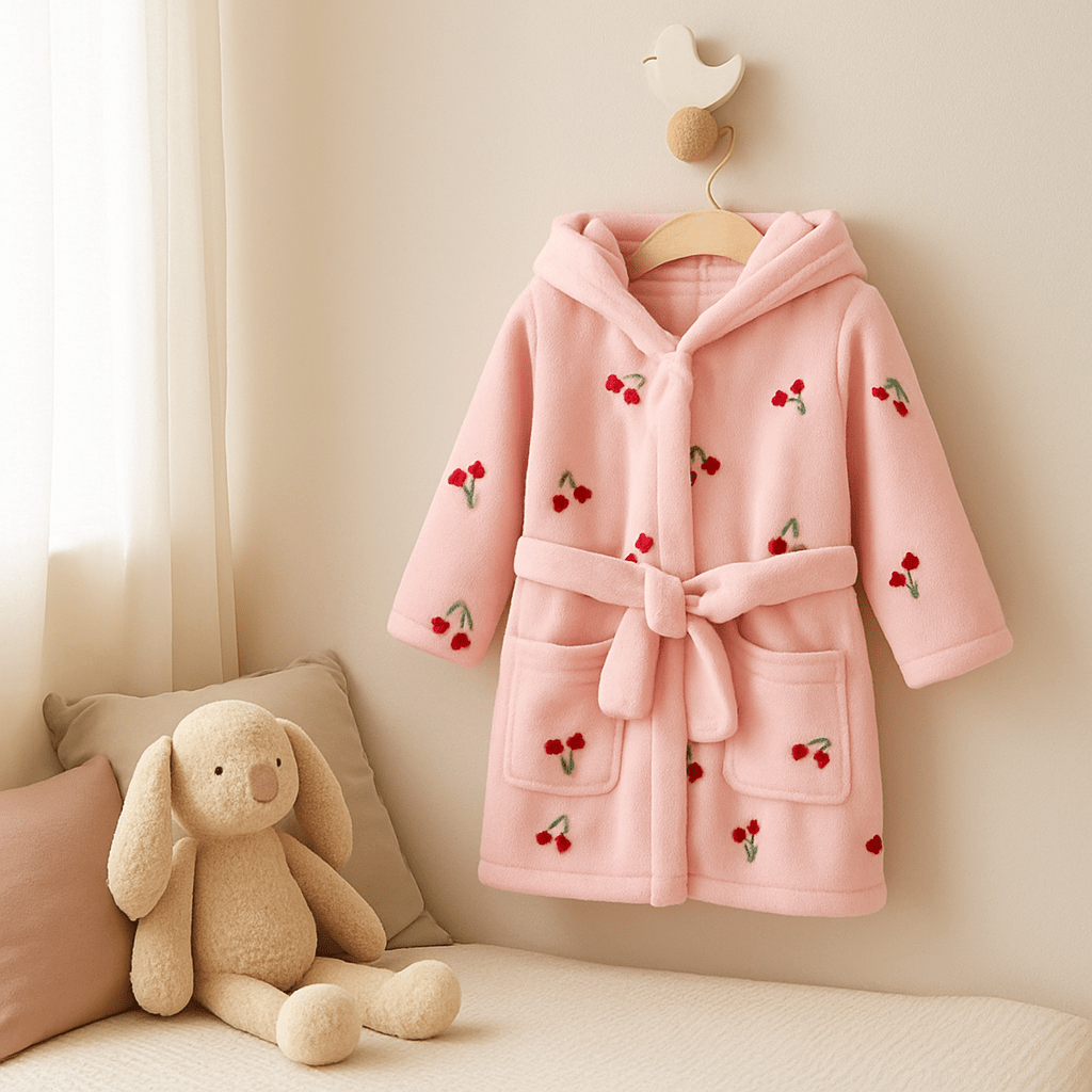 peignoir enfant reve rose