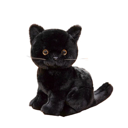 peluche chat ultra douce noir