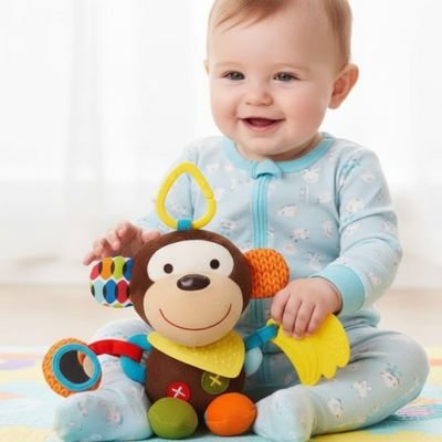 peluche d’activité bébé singe bébé joue