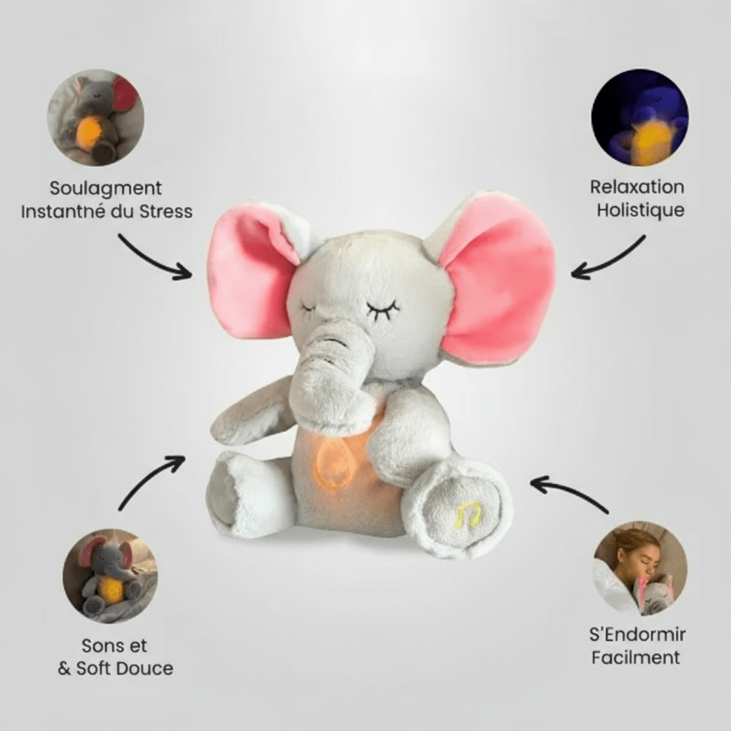 peluche interactive élephant multifonction