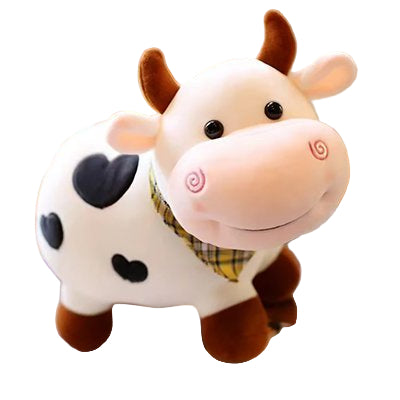 peluche vache doudou bio coton blanche