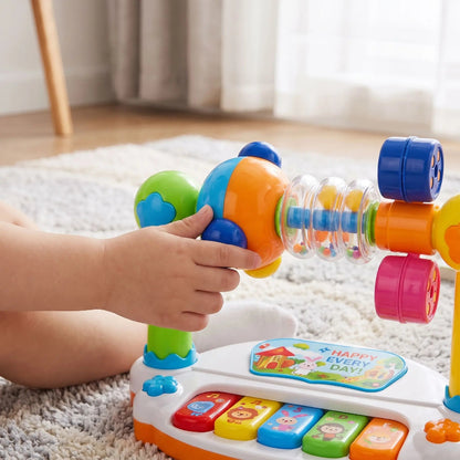 Piano bébé avec activités rotatives colorées
