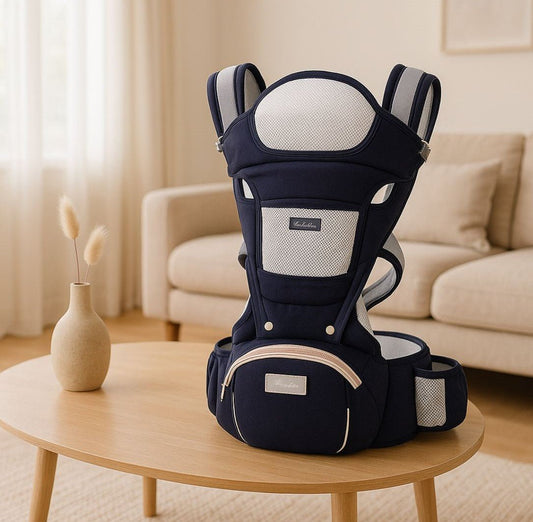 porte bebe bleu nuit image