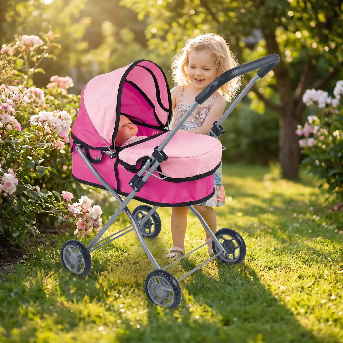 Poussette bébé jouet réaliste