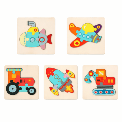 puzzle animaux bébé modèle véhicules bois
