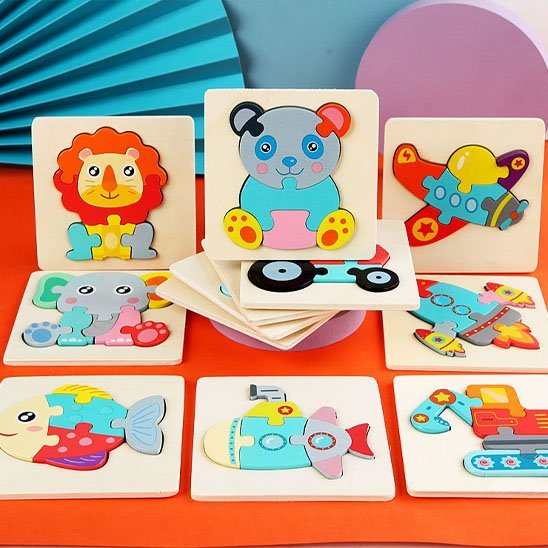 puzzle animaux bébé plusieurs modèles bois
