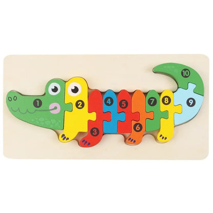 puzzle bébé animaux bois crocodile