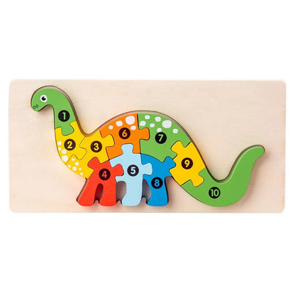 puzzle bébé animaux bois dinosaure