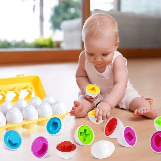 puzzle bébé association coffret oeufs éducatif