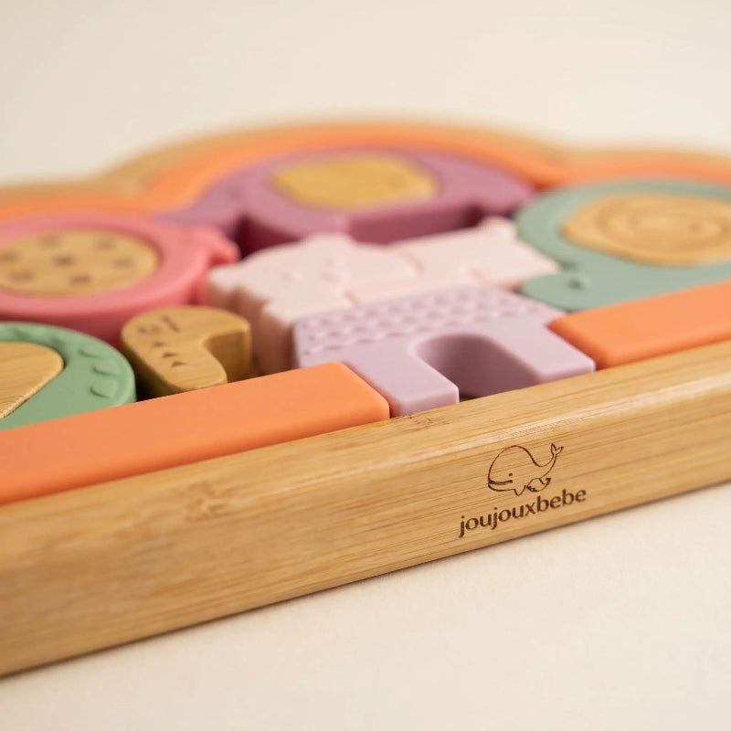 Puzzle bébé bois encastrement bébé