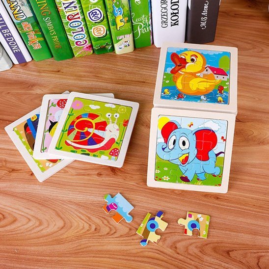 puzzle bebe éveil colore dans la bibliothéque