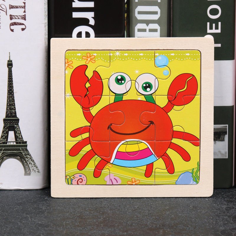 puzzle bebe crabe en bois