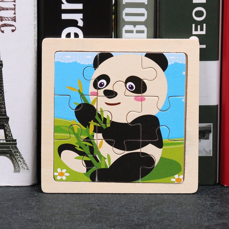 puzzle bebe panda en bois