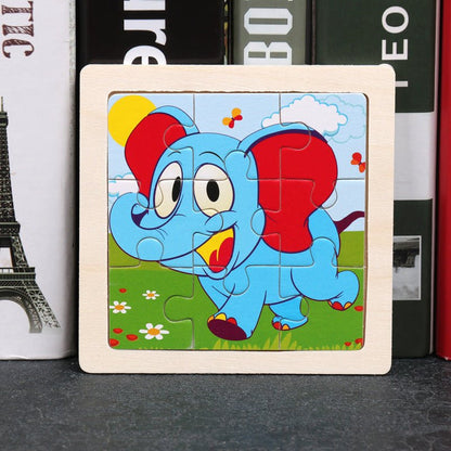 puzzle bebe élephant bois