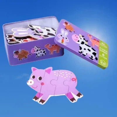 puzzle bébé ferme montessori bois