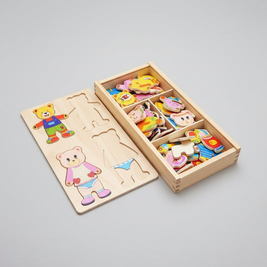 puzzle bois éducatif créatif en bois rangement