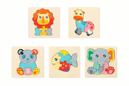 puzzle en bois serie d'animaux