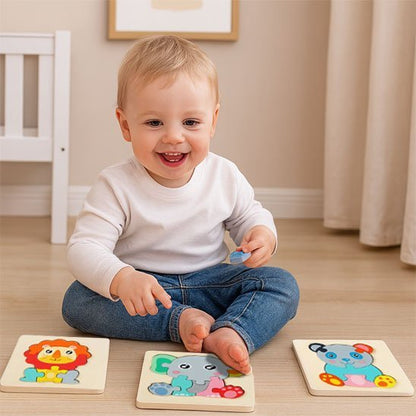 puzzle en bois artisanal éducatif et enfant