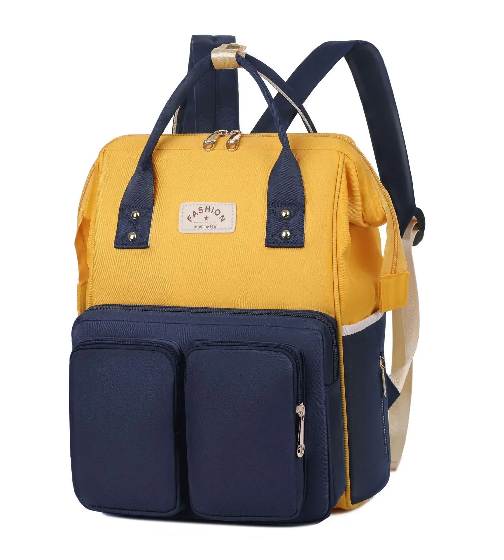 sac a langer petit luxe bleu et jaune