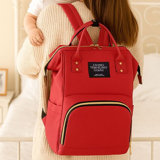 sac a langer rouge sur maman