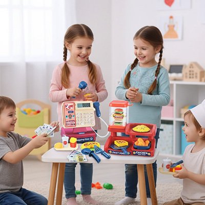 supermarché enfant jouet marchande enfant
