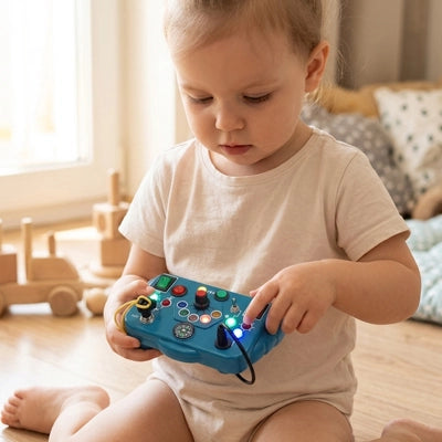tableau montessori busyboardcircuit manette et bebe
