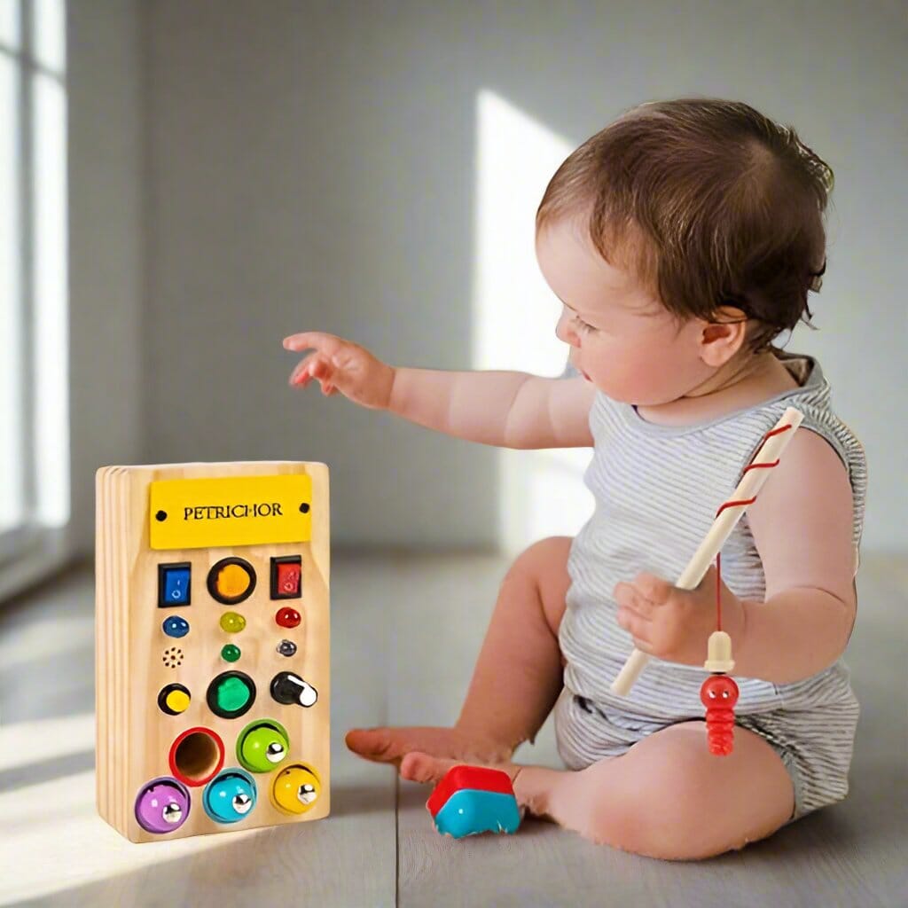 Tableau Montessori - BusyBoardCircuit™ - Pêche - Joujoux Bebe