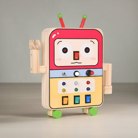 Tableau Montessori - BusyBoardCircuit™ - Robot - Joujoux Bebe